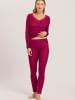 Hanro Longsleeve Woolen Lace in intense garnet