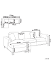 Beliani Ecksofa OSLO in Schwarz/Silber - (W) 270 x (H) 64 x (L) 151 cm