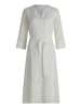 BETTY & CO Hemdblusenkleid mit Bindegürtel in Weiß