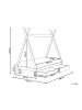 Beliani Kinderbett DEVAY in Braun - (W) 99 x (H) 176 x (L) 208 cm