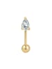 Glanzstücke München Piercing aus Sterling Silber mit Zirkonia in gelbgold