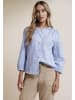Street One Chambray buttoned roundneck Bluse in Original Blue