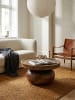 KADIMA DESIGN Couchtisch 50x50x30,5 cm Massivholz Walnussfarben Sofatisch