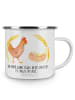 Mr. & Mrs. Panda Kaffeepott Huhn Stolz mit Spruch in Weiß