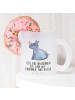 Mr. & Mrs. Panda Teetasse Glas Einhorn Nashorn mit Spruch in Transparent