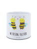 Mr. & Mrs. Panda XL Blumentopf Biene Verliebt mit Spruch in Weiß
