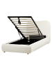 Beliani Einzelbett BLAGNAC in Weiß/Braun - (W) 110 x (H) 98 x (L) 227 cm
