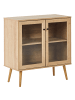 Beliani Vitrine ALBANY in Braun - (W) 80 x (H) 84 x (L) 40 cm