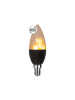 STAR Trading LED Leuchtmittel ,Flame', E14, schwarz, flackernd, 0,8-1,2W, 2lm, warm