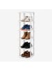 relaxdays Schuhregal "6 Ebenen" in Weiß - (B)26,5 x (H)91 x (T)30,5 cm