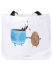 Mr. & Mrs. Panda Stofftasche Kaffee Bohne ohne Spruch in Weiß