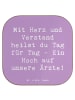 Mr. & Mrs. Panda Tischuntersetzer Spruch Arzt Herz Verstand mit ... in Lavendeltraum