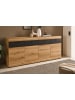 Furn.Design Sideboard in Eiche, grau matt 200 cm, große Kommode mit Soft-Close