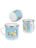Mr. & Mrs. Panda Metallbecher Pinguin Lagerfeuer ohne Spruch in Eisblau