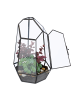 relaxdays Pflanzenterrarium "geometrisch" in Schwarz - (B)18 x (H)26 x (T)15 cm