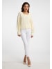 faina Damen Strickpullover in Wollweiss