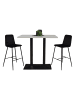 58 aufm Kessel TRESENTISCH Electra 120x70x106 schwarz matt/kreidegrau matt lack