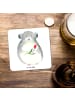 Mr. & Mrs. Panda Untersetzer Chinchilla Blume ohne Spruch in Weiß