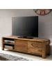 KADIMA DESIGN Lowboard Massivholz: viel Stauraum, 4 Holzbeine, Sheesham oder Akazie in Braun