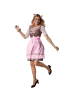 tectake Frauenkostüm Mini-Dirndl Altötting Modell 1 in weinrot/rosa