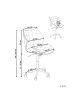 Beliani Bürostuhl LOMPOC in Braun/Grau - (W) 54 x (H) 88 x (L) 56 cm