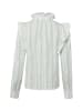 Marie Lund Bluse July in ecru hellblau