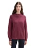 Tom Tailor Pullover in blackberry rib structure