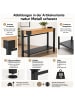 MCW Konsolentisch Q68, Natur Metall schwarz