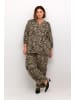 KAFFE curve Langarm-Bluse KCmille Regular fit in Chinchilla/Black Animal Print
