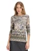 Betty Barclay Ringelshirt mit U-Boot-Ausschnitt in Grau/Beige