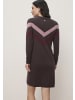Tamaris Strickkleid in braun bordeaux gemustert