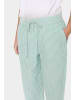 SAINT TROPEZ Casual Hose ElmikoSZ Gerade Passform in Pistachio Green White Stripe