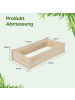 COSTWAY Hochbeet Holz 120 x 61 x 25,5 cm in Hellbraun