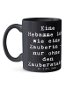 Mr. & Mrs. Panda Teetasse Spruch Hebamme Magie mit Spruch in Schwarz