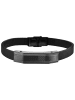 Adeliás Unisex Armband aus Leder 24 cm in schwarz