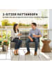 Outsunny Rattan Gartensofa,115L x 63B x 85H cm,Hellgrau