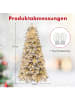 COSTWAY 210 cm Künstlicher Weihnachtsbaum mit Beleuchtung und Schnee in Weiß