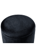 Beliani Pouf WENONA in Schwarz - (W) 37 x (H) 40 x (L) 37 cm