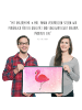 Mr. & Mrs. Panda Fußmatte Flamingo Classic ohne Spruch in Aquarell Pink