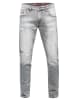 Rusty Neal Jeans Hose "TORI" Slim Fit Destroyed Denim in Light Grey Used