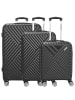 Paradise by CHECK.IN Kingston - 4-Rollen-Trolley Set 3tlg. (lila) in schwarz