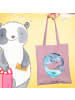 Mr. & Mrs. Panda totebag Walfisch Thunfisch ohne Spruch in Rosa Pastell