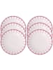 6er Set Speiseteller Fleur Couleur in Cassis ø 26,6 cm