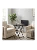 relaxdays Beistelltisch in Schwarz - (B)48 x (H)66,5 x (T)36 cm
