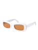 GCDS Unisex Sonnenbrille Oval Weiß