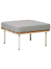 Beliani Fußhocker SENISE in Grau/Weiß - (W) 74 x (H) 43 x (L) 74 cm