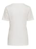 ONLY Einfarbiges Basic T-Shirt mit Brand Herz ONLKITA in Weiß