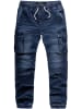 Amaci&Sons Sweathose im Denim Look ALSIP in Dunkelblau