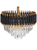 Beliani Pendelleuchten ABELLAS in Gold/Schwarz - (W) 50 x (H) 118 x (L) 50 cm