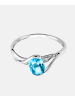 Diamant L'éternel Ring aus 375 Weißgold mit Diamant mit Topas